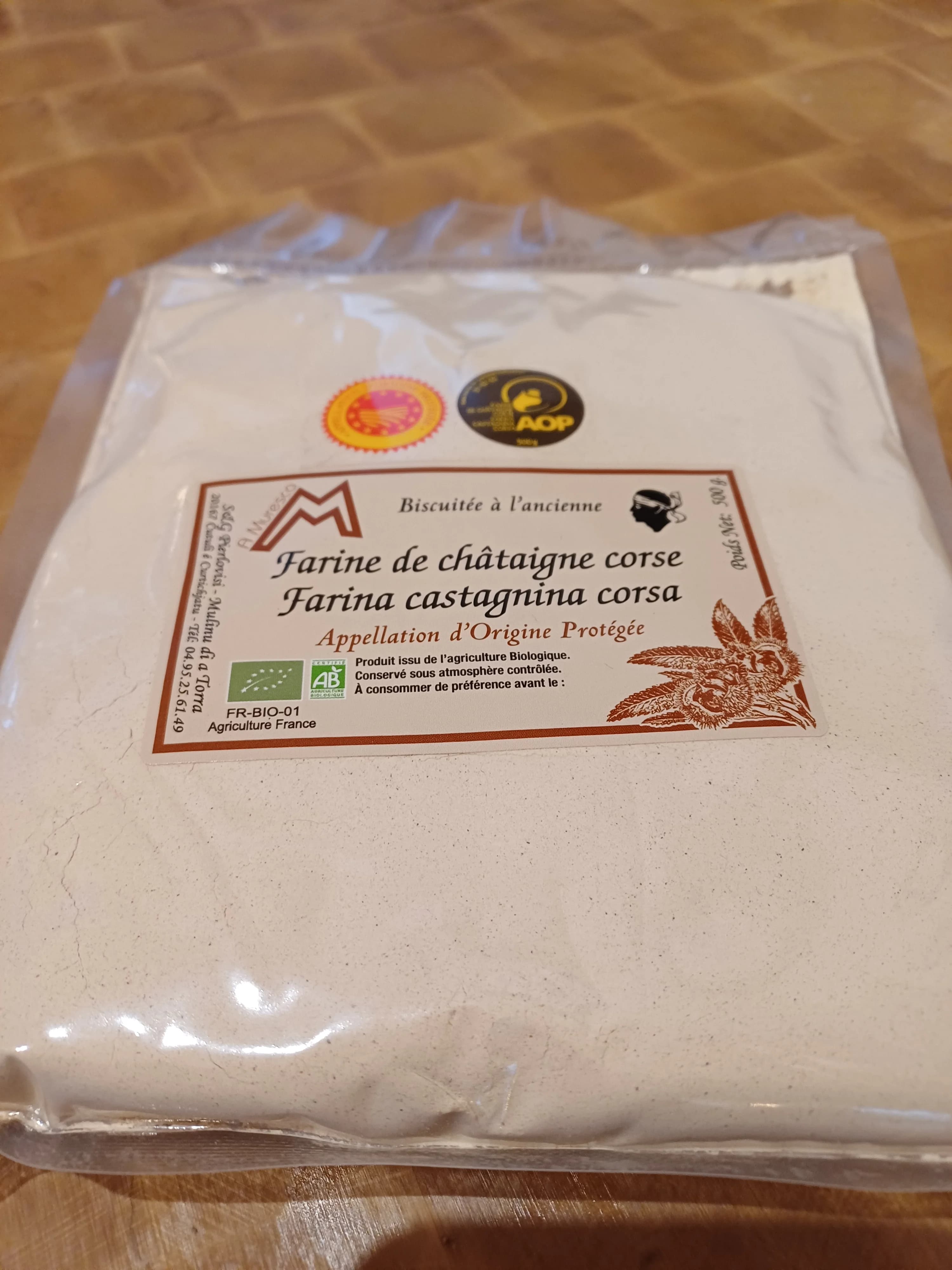 Farine de châtaigne Corse Bio (500g)