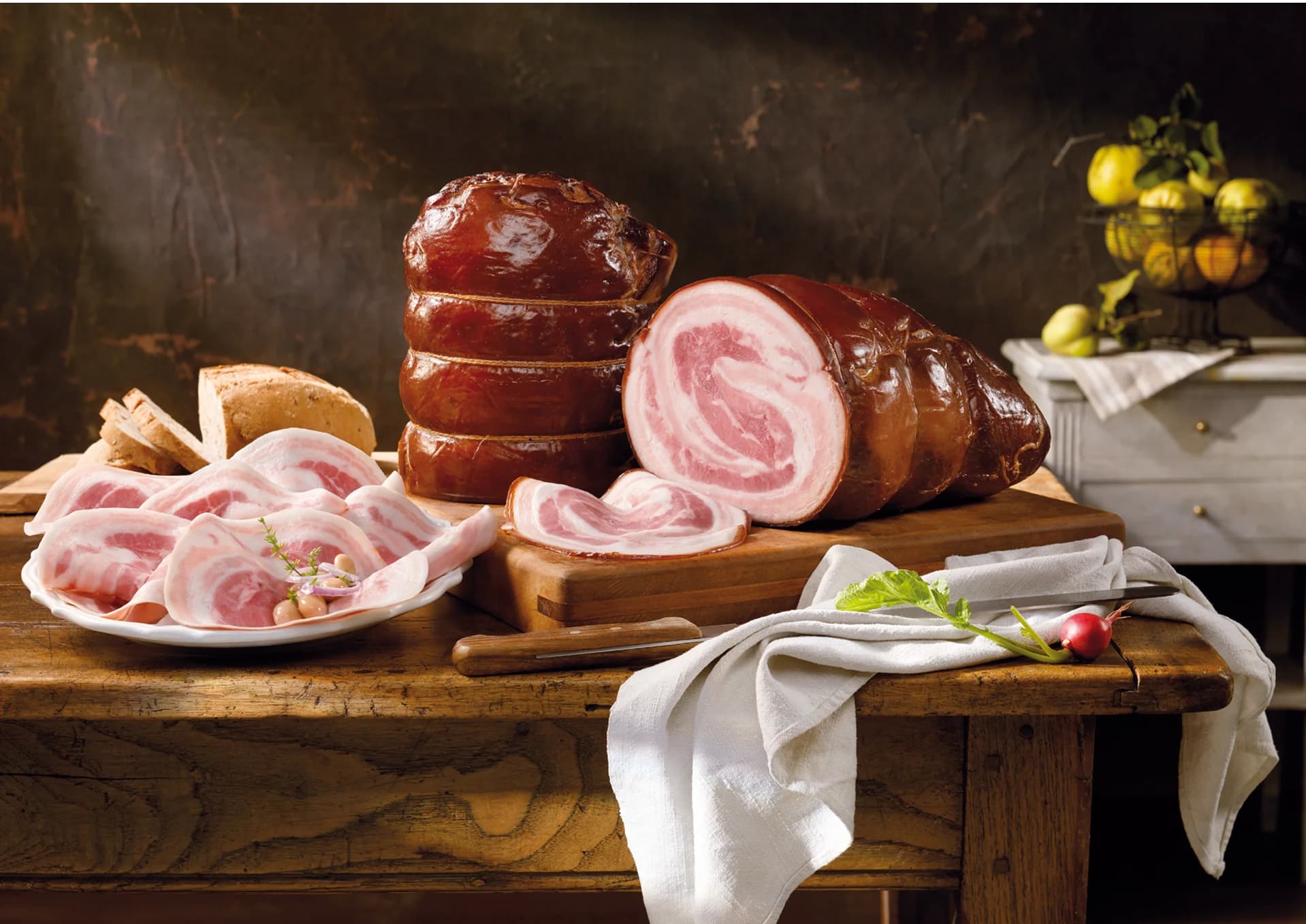 Pancetta au miel cuite au four