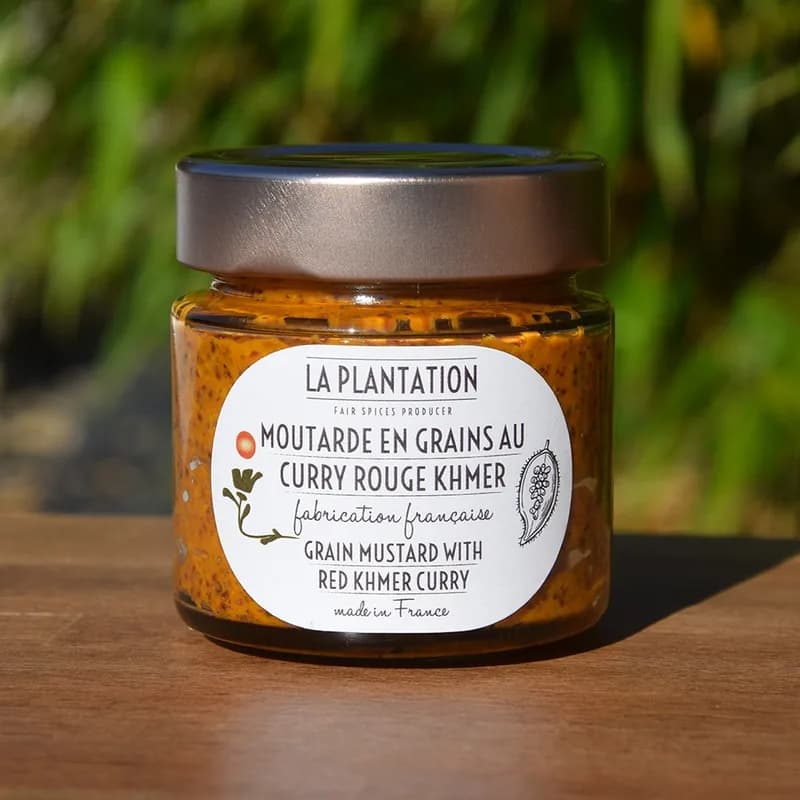Moutarde en Grains au Curry Rouge Khmer — 120g
