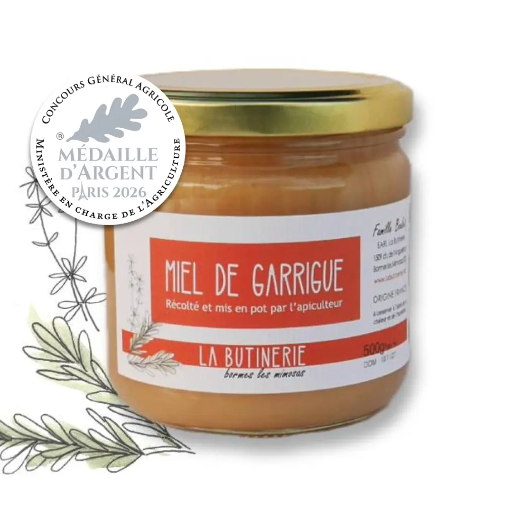 Miel de Garrigue Crémeux — La Butinerie (250g ou 500g)