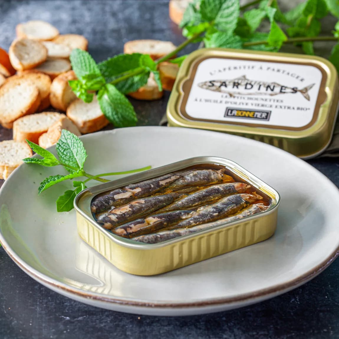 Petites sardines à l'huile d'olive vierge extra Bio — 100 g — La Bonne Mer