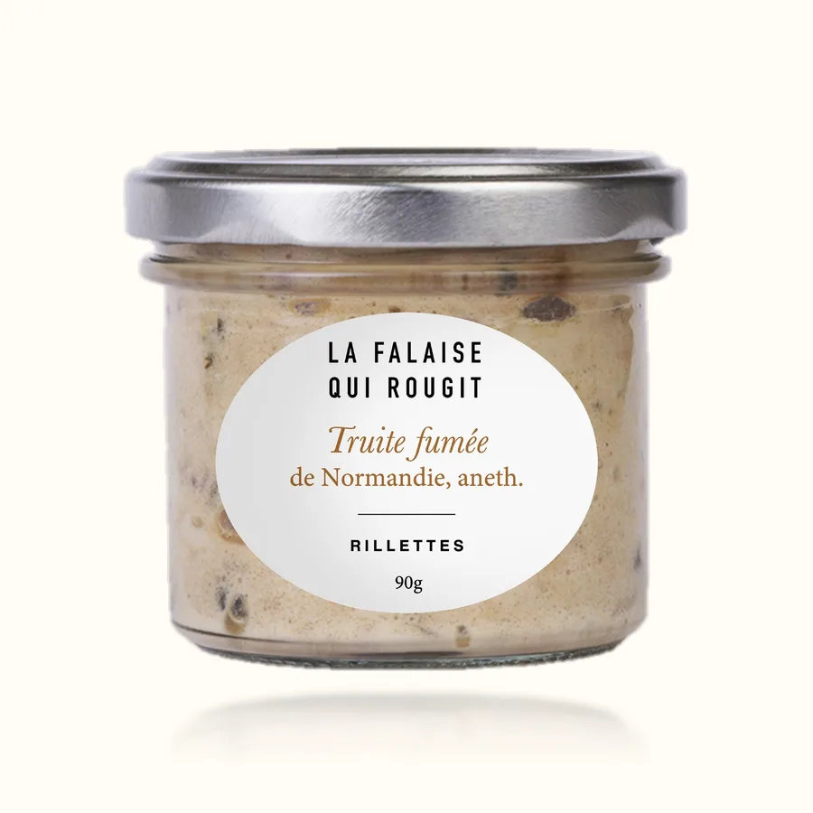 Rillettes de truite fumée de Normandie, aneth — La Falaise qui Rougit
