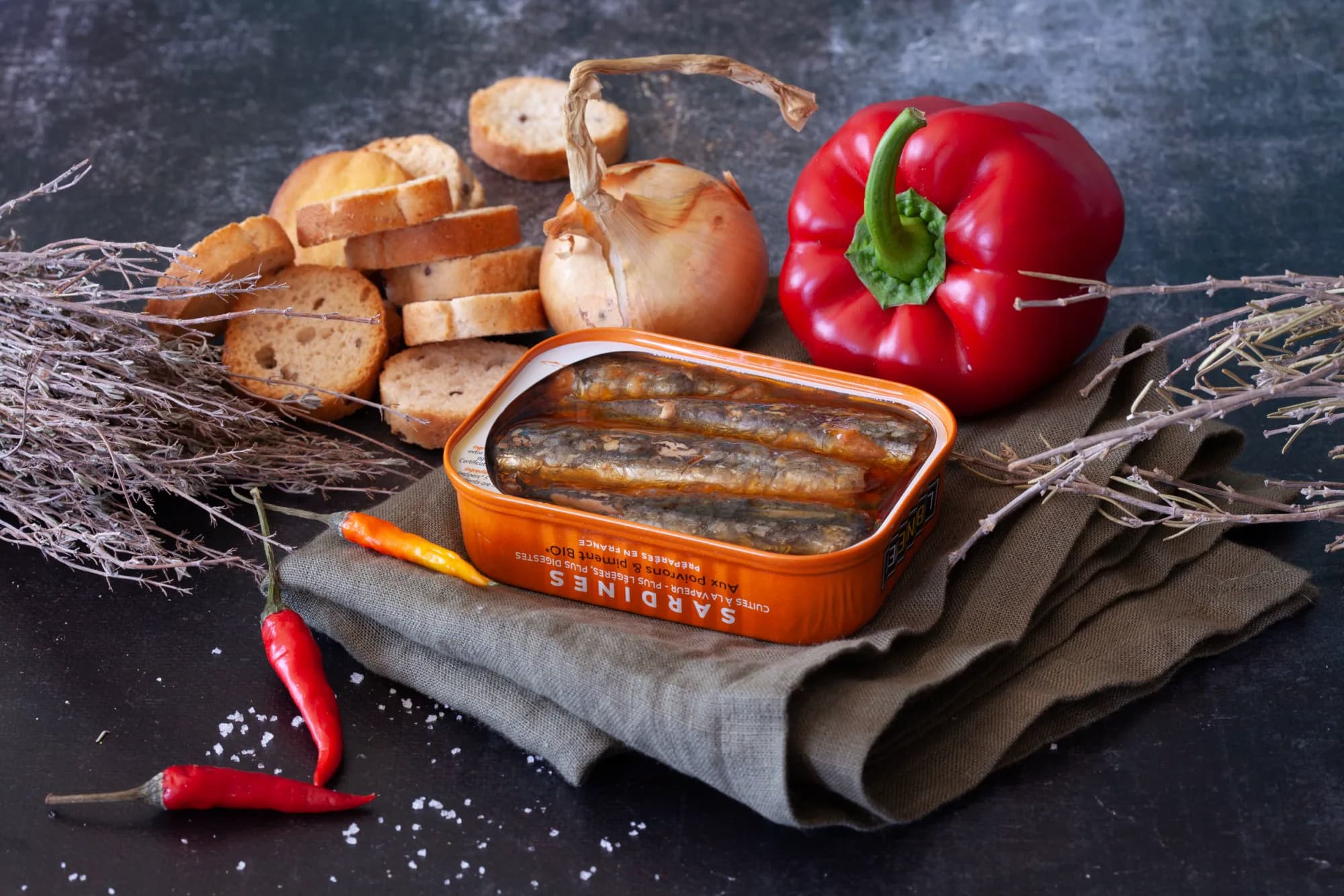 Sardines aux poivrons et piment Bio — 135 g — La Bonne Mer